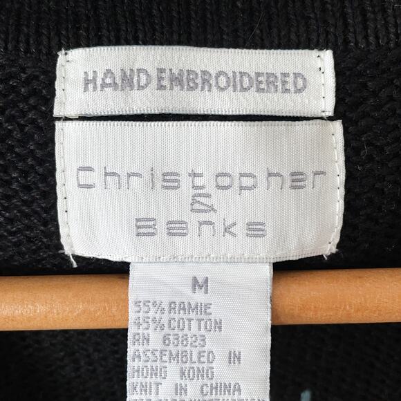 Y2K Whimsigoth Embroidered Sweater Vest Fairycore Cottagecore Romantic Boho M - Picture 9 of 9